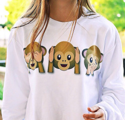 skins-black-and-white:  Monkey Emoji Sweatshirt → บ.10More Emoji Clothes here &gt;&gt;