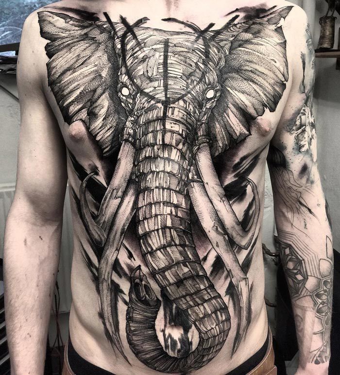 Elephant Back Tattoo