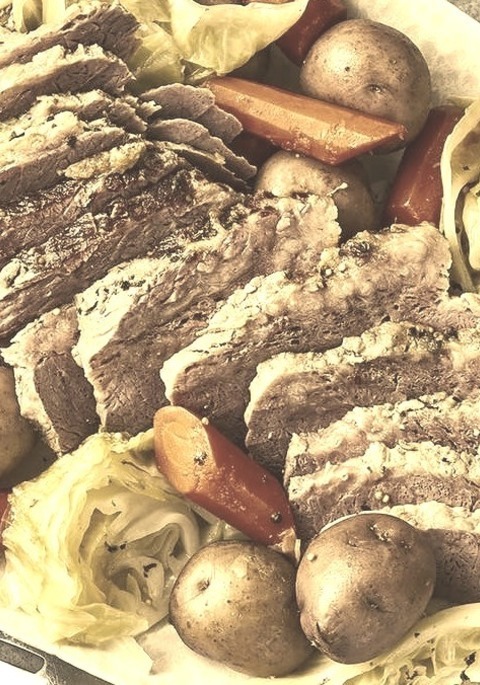 Beef - Corned Beef And CabbageCorned Beef And Cabbage Simmer With Potatoes And Carrots For A Traditional