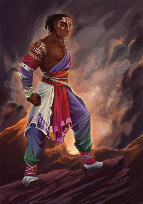 jensen-couch-art:Dnd Monk - Adisa