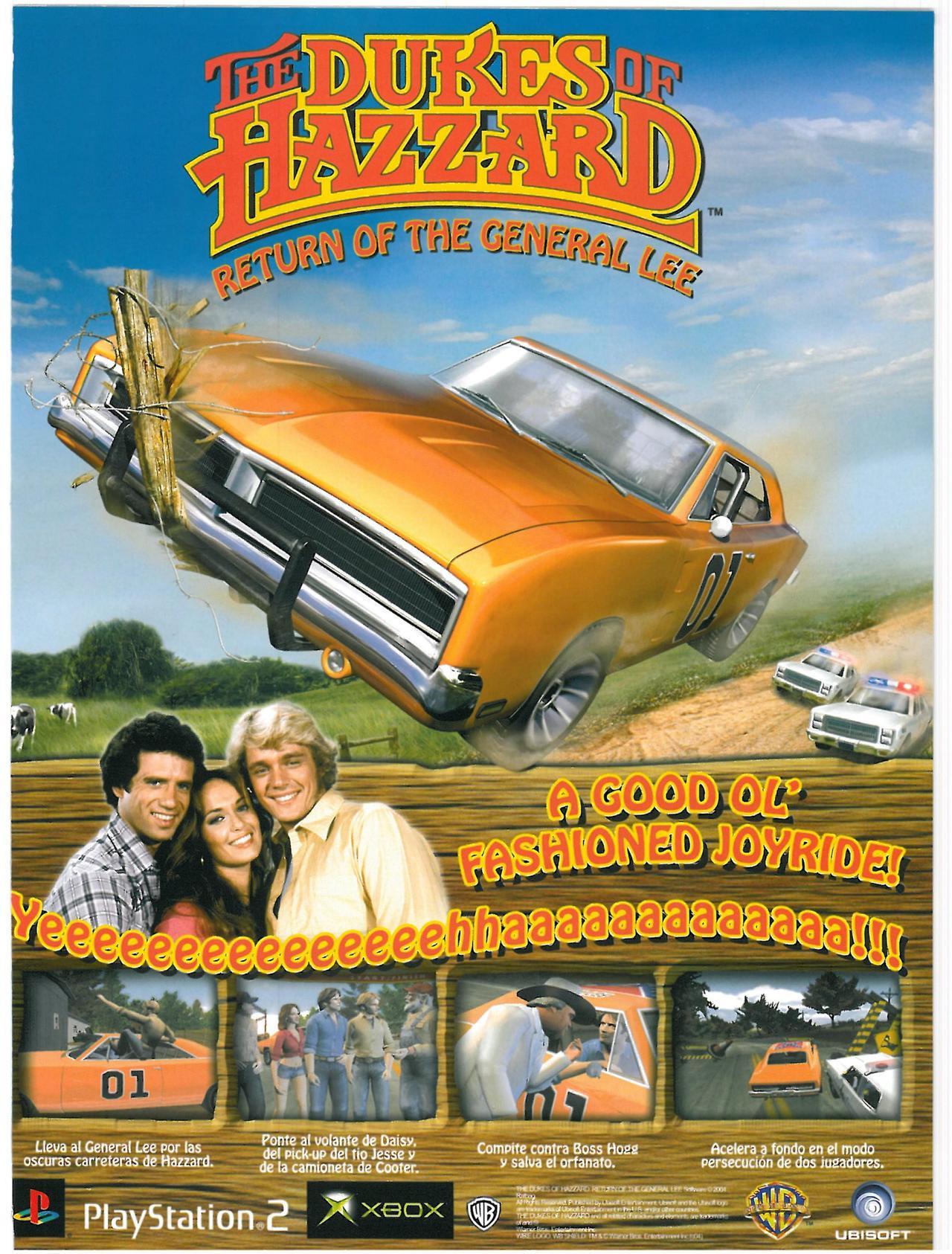 ‘The Dukes of Hazzard: Return of the General Lee’[PS2 / XBOX] [SPAIN] [MAGAZINE] [2004]
“ You play gold old boys Bo & Luke Duke as you fight to rescue Uncle Jesse from jail and save Hazzard County from Boss Hogg’s latest rotten scheme.
As Bo & Luke...