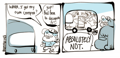 animauxing:  Mayor CODEC and Crow go camping. chaos ensues.