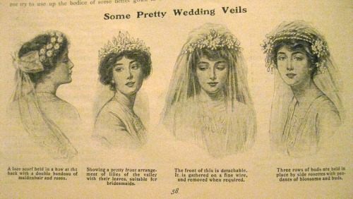 vintagebrides:1912 bridal headpieces