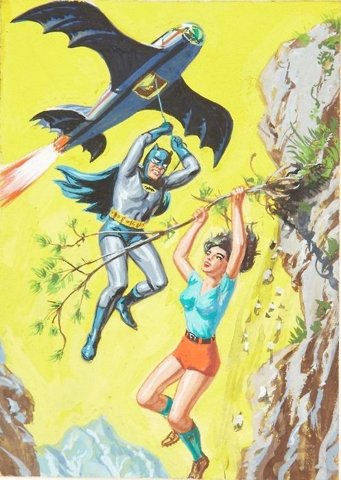 wondrousyears:1966 Batman Trading card by Norman Saunders