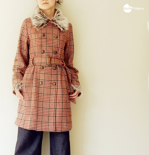 wafflepatterns: Meet new sewing pattern &lt;Tsubaki&gt;  Double breasted coat I’m
