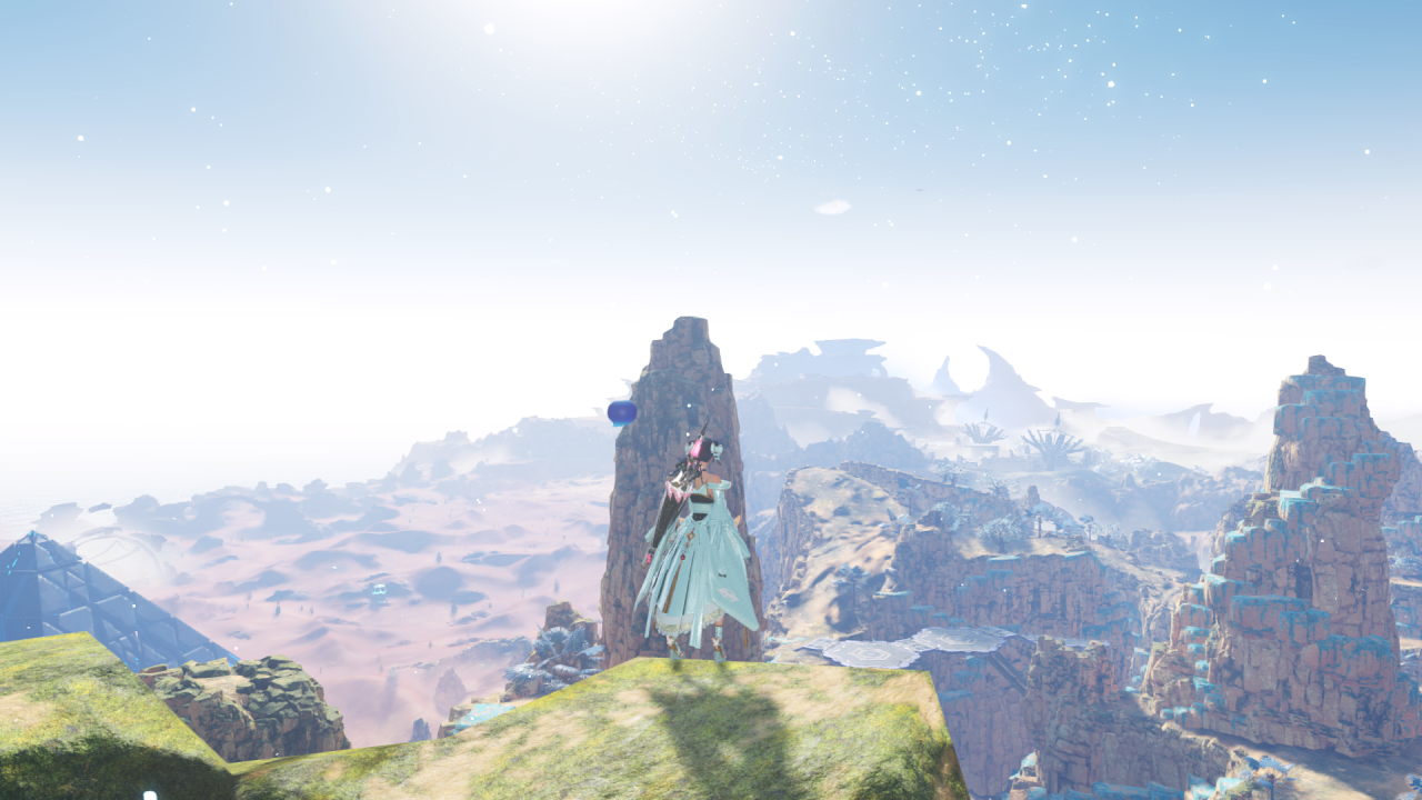 Retem ^^Just thought these spots looked nice to take some pics xpft. a little bit of UQ sky on the last pic hahaha
and... some snow. weird. it’s a desert... with snow. #Phantasy Star Online 2 #pso2 global#pso2 ngs #pso2 new genesis #OC: Aqua#video games