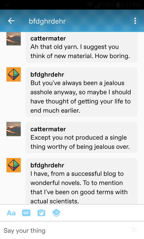 I'm Just Sticking This Here As A Record Of An Encounter With A Terrible Person.