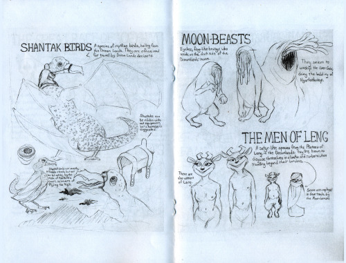 shutupshea:The zine I made for my illustration class, a sort of bestiary based on the Lovecraft Myth