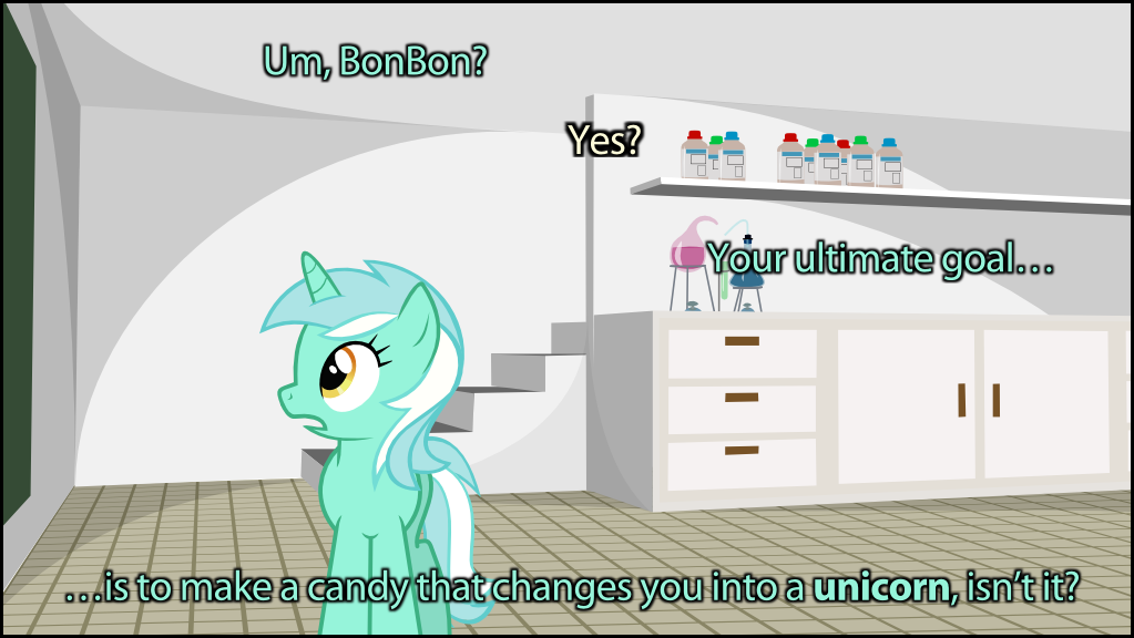 heartstringscomic:  Finally, in the lab.  xD Oh Bon-bon~ :3