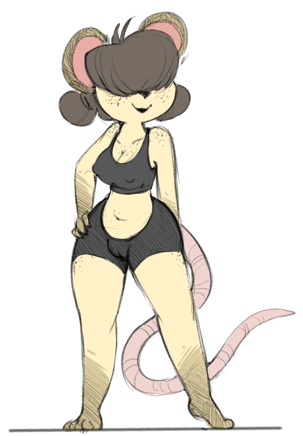 Made a mousHer name is Pepper, cause her freckles look like pepper or something