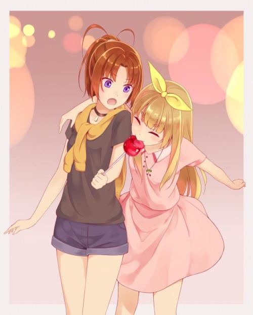 wholesomeyuri: ✧･ﾟ: *✧ Getting Her Apple Eaten ✧ *:･ﾟ✧♡ Characters ♡ : Natsuki Nakagawa ♥ Yuuko Yosh