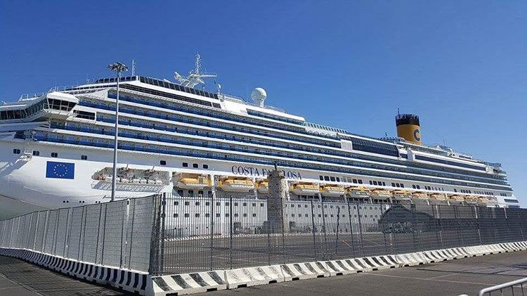 In porto anche lei #costafavolosa @costacrociereHere We are!!! #Civitavecchia port #live#cruiselife #cruiseship #cruising #cruise #bloggers #cruisebloggers #traveling #vacations #picofthedays #instalikes #instagood #instadaily #cruisingaround...