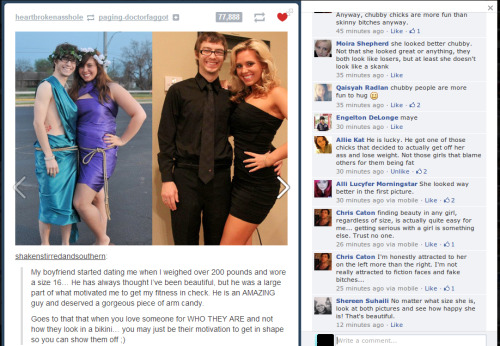 this-is-fat-privilege:  So much Jelly up in here.You always hear about how “every body is beautiful”, until someone is proud of losing weight, and then it’s all “FAT PEOPLE ARE BETTER ANYWAYS HURRDURR” Fat people = FABULOUS, GORGEOUS, FUN TO