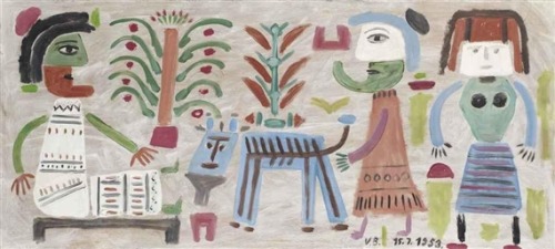 artist-brauner:  Tapis vert, Victor Braunerhttps://www.wikiart.org/en/victor-brauner/tapis-vert-1953