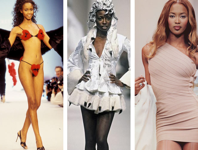 hellyeahblackmodels:  Queens from the past  Alek Wek, Beverly Peele, Brandi Quiñones,