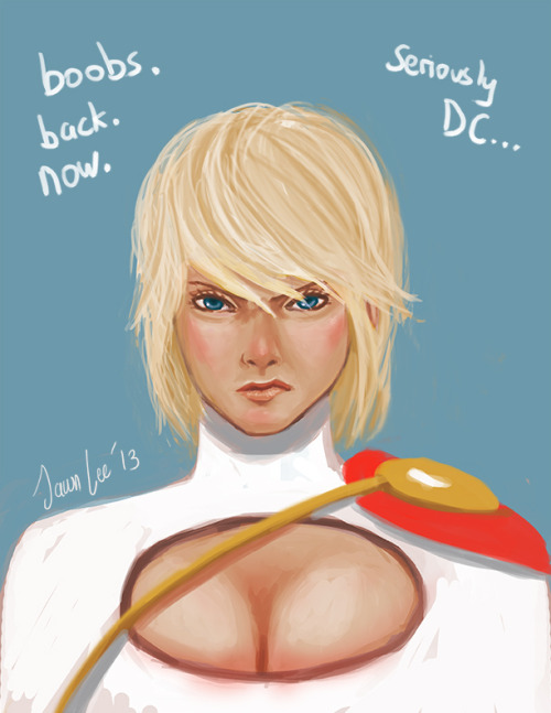 Power Girl from old-52. Her old costume is infinitely superior&hellip;