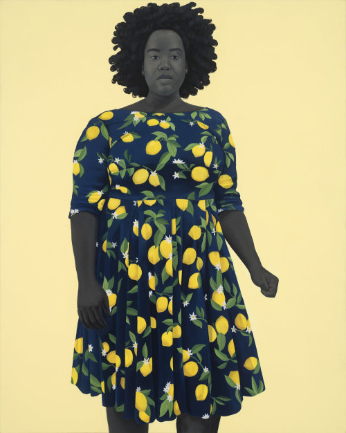 Amy Sherald“She Always Believed the Good About Those She Loved”201854 x 43 inchesoil on canvas