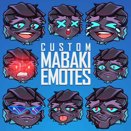 I made a bunch of Mabaki emotes or myself to use on discord! I wish I could use them everywhere lmao