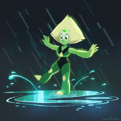 Wendichen:  Dancin’ In The Rain Like Gene Kelly~ Made A Fun Little Peridot Piece