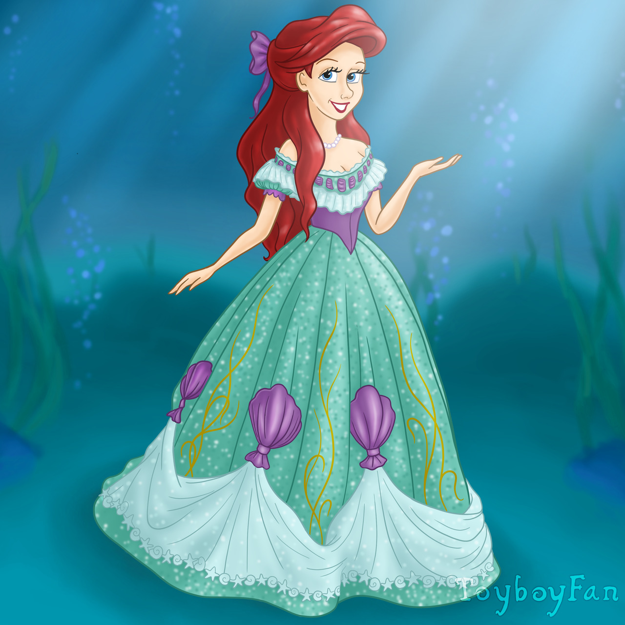 ariel green dress