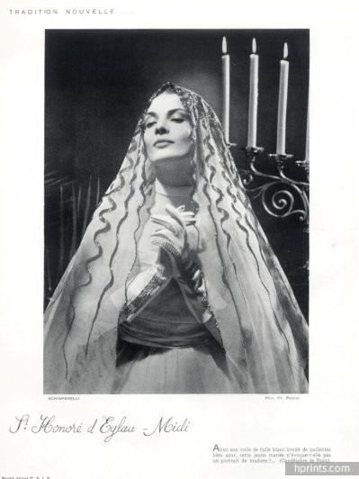 Schiaparelli bridal veil, 1938