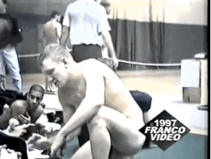 notashamedtobemen:  The weighments and preparation for a big college wrestling match in 1997. Fit, confident athletes who don’t care if other men see their naked bodies. 