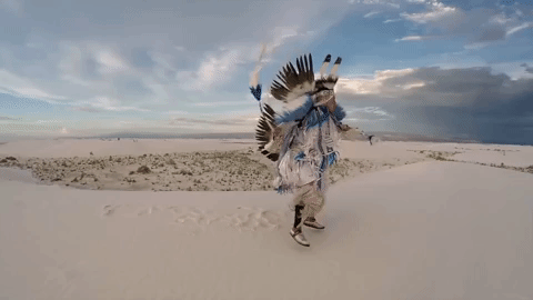 justmeagain4:  tinymuddypaws:    Teio Swathe performing ‘‘Sky World’‘ ( via giphy.com)  Re-blog because he’s amazing 🌸🌷💫