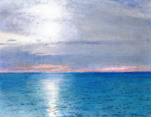 William Blair Bruce (1859-1906) - Moonlight on Sea. 1896. Oil on canvas.