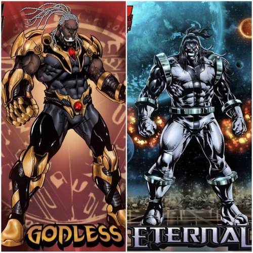 The 2 Titans : GODLESS vs ETERNAL #comics #comicbooks #comicbookart #art #blacksuperheroes