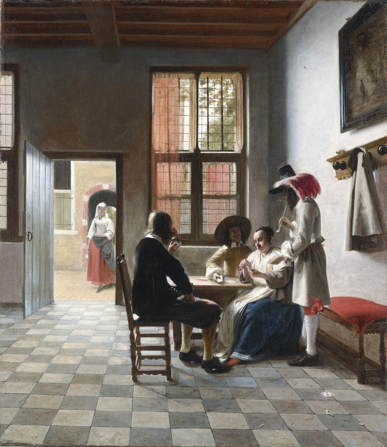 Pieter de Hooch (Dutch, 1629- 1684), Card Players in a sunlit Room, 1658; oil on