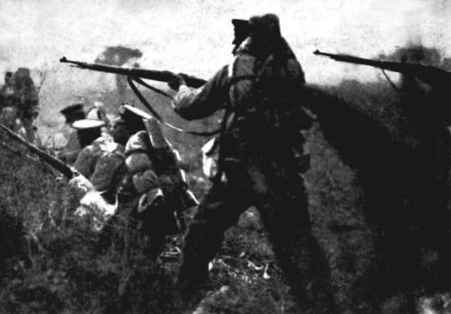 georgy-konstantinovich-zhukov: Federales in combat against Zapatistas during the Mexi