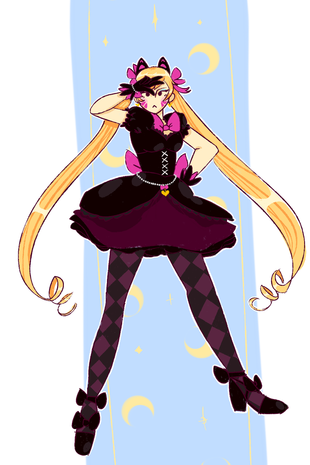 fawndeity:the ears and poofy outfit say tokyo mew mew but the hair and black cat