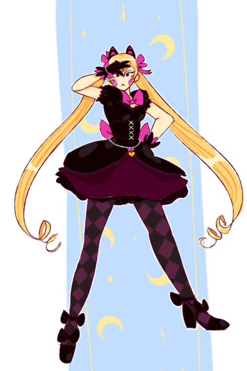 fawndeity:the ears and poofy outfit say tokyo mew mew but the hair and black cat say sailor moon