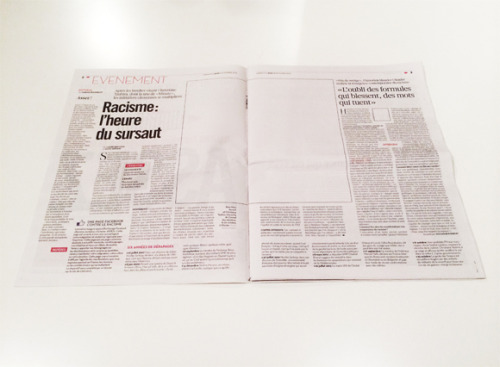 disturber-magazine:French newspaper removes all images in support of photographers&ldquo;A visua