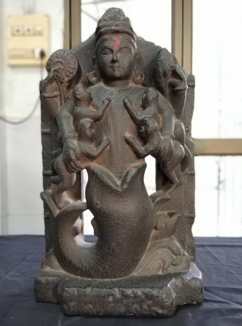 Vishnu as Matsya avatar and the four Kumaras