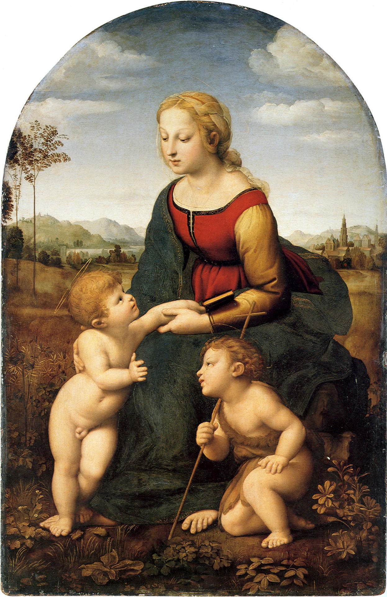 Raffaello Sanzio (1483-1520), Madonna and Child with saint Giovannino (known as La