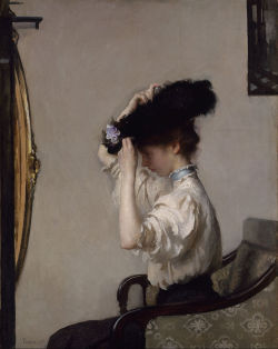 cimmerianweathers:  Preparing for the Matinee, by Edmund Charles Tarbell, 1907.Oil on canvas.