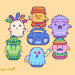 arumikat:dancing gyroids pixel art💚