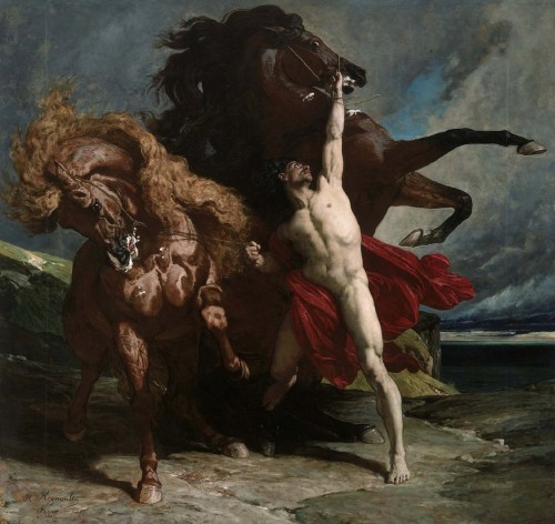 Automedon with the Horses of Achilles (1868) ~ by Henri Regnault