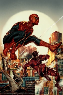 westcoastavengers:  Spider Man and Daredevil by Lee Bermejo 