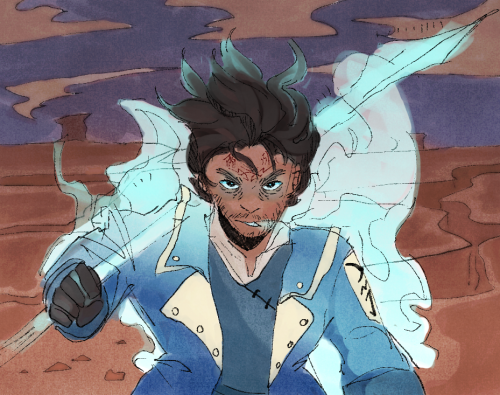 awesomelyanon: A sketch of Kaladin I had knocking around that I threw some colours at