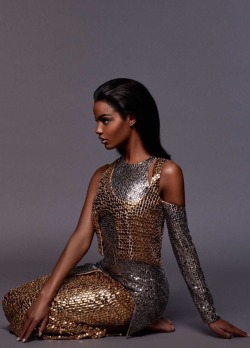 Femmequeens: Model And Activist Ebonee Davis Models Iconic Looks From Donyale Luna,