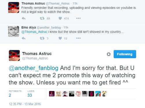 Thomas Astruc @miraculoushawkdaddy on the recording, uploading, and watching of the episodes on Yout