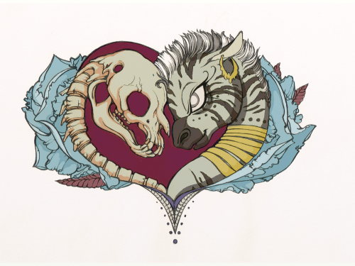 fillyphalanx:  I never really liked Zecora until I started toying with the idea of her being a crazed, bone-collecting, aspiring necromancer who carries around and cherishes the skull of her deceased lover.  What a cool idea <3 And kinda romantic,