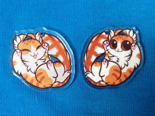 goldmouse: Double-Sided 1″ Acrylic Cat Charms Available on Etsy!! These charms are drawn and designe