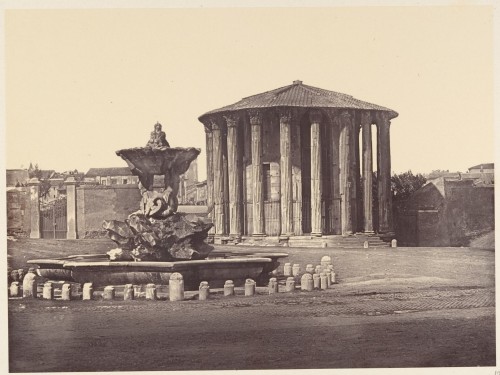 Tempio di Vesta by Eugène Constant1848–52albumen print from glass negativeThe Metropolitan Museum of