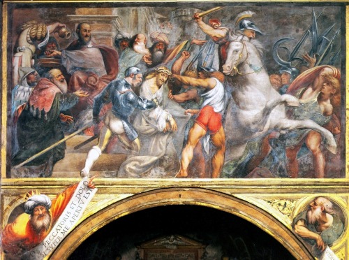 Pordenone (Giovanni Antonio de’ Sacchis called il Pordenone; 1484 Pordenone - 1539 Ferrara); Storie della Passione (Stories of the Passion of Christ), 1520-21, fresco; Duomo di Cremona