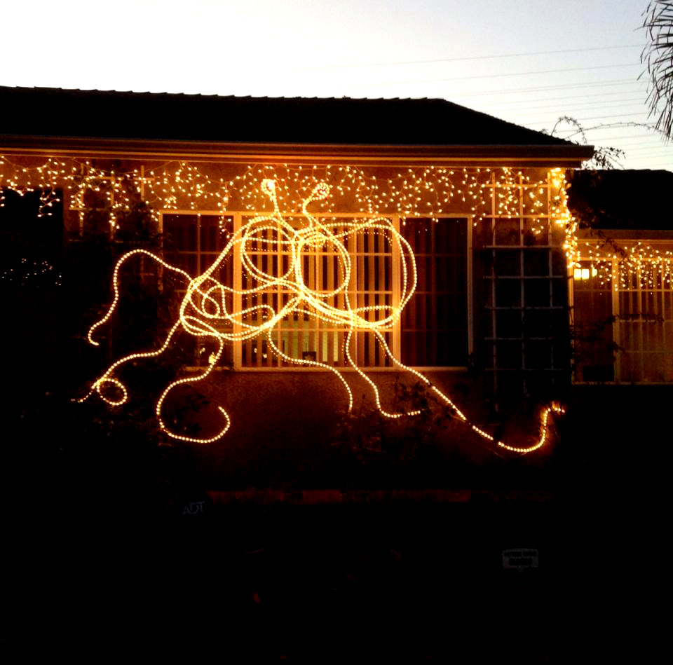 billydourif:  Our neighbor decorated their house with what we thought were Christmas