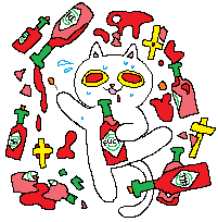 nekogiru:  god told me 2 drink 13 bottles of tabasco sauce &amp;who am i 2 deny