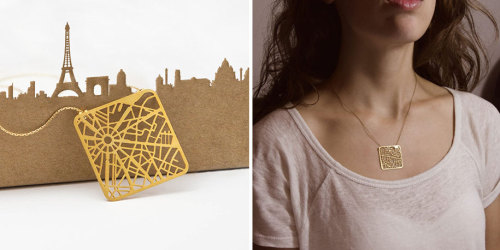 culturenlifestyle:Stunning Jewelry Outline City Maps Israeli based artist Talia Sari constructs stun